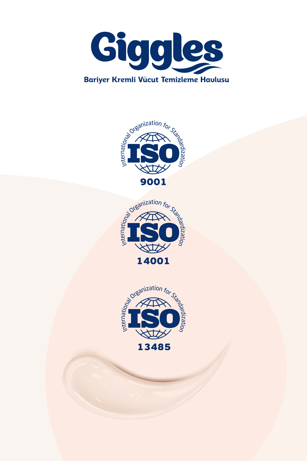 Giggles Bariyer Kremli Perine ve Vücut Temizleme ve Bakım Havlusu (12x50 Adet)